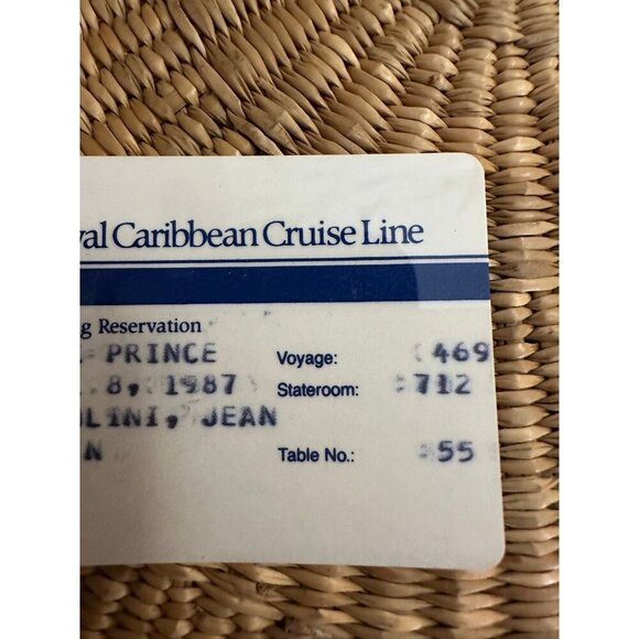 Vintage 1987 Royal Caribbean Nordic Prince Cruise Card - Picture 2 of 7